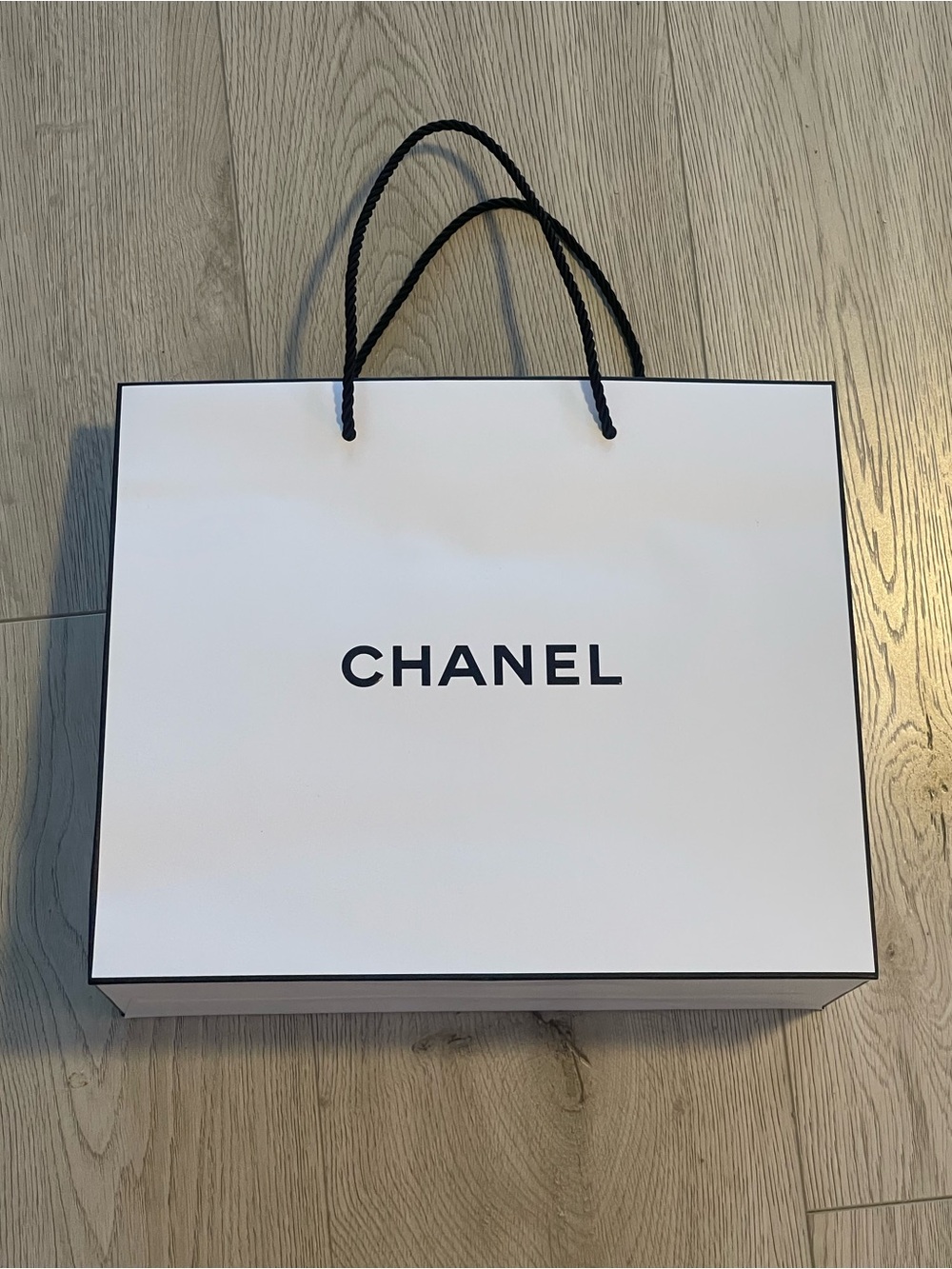 Chanel White Logo Gift Bag
